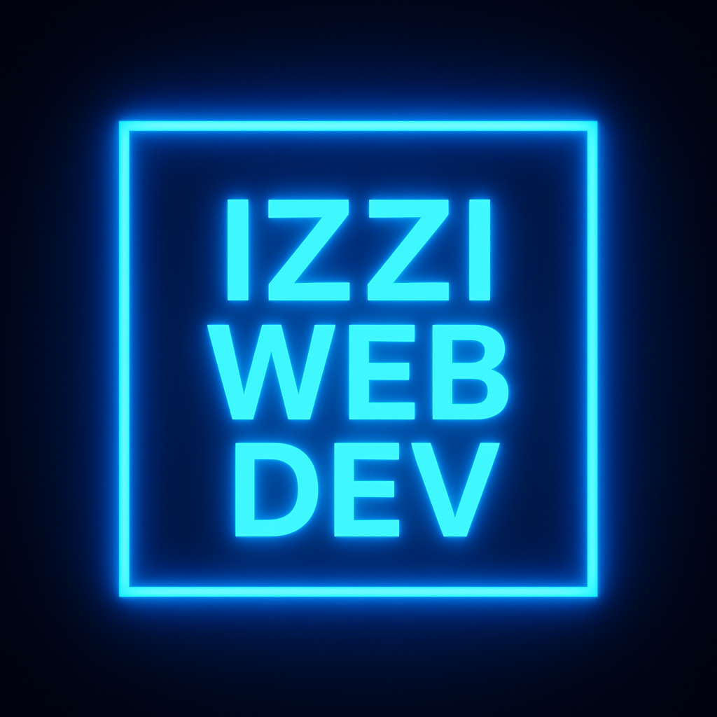Ashura IZZI animated logo - web developer portfolio